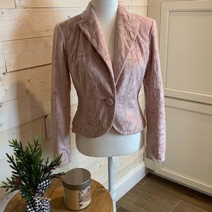Pink Crushed Velvet Jacket by Bandelino - Size 4